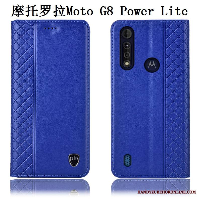 Moto G8 Power Lite Futerał All Inclusive Brązowy Ochraniacz Anti-fall Etui Etui Na Telefon Prawdziwa Skóra