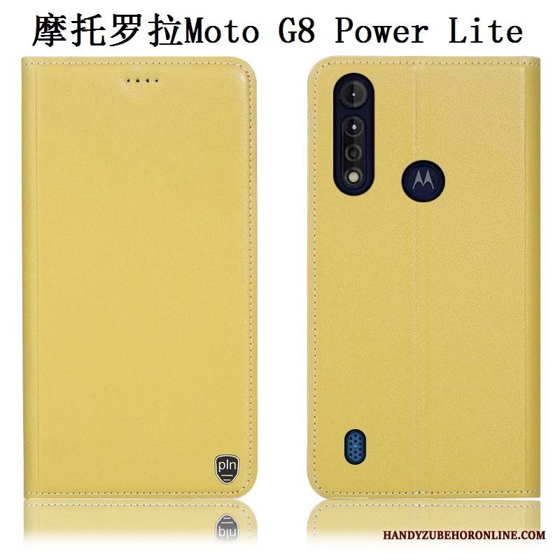 Moto G8 Power Lite Futerał Ochraniacz Etui Etui Na Telefon Pokrowce Żółty Anti-fall Wzór