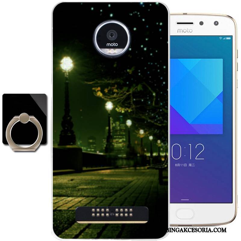 Moto Z2 Play Futerał Silikonowe Moda Świeży Ochraniacz Etui Na Telefon Niebieski All Inclusive