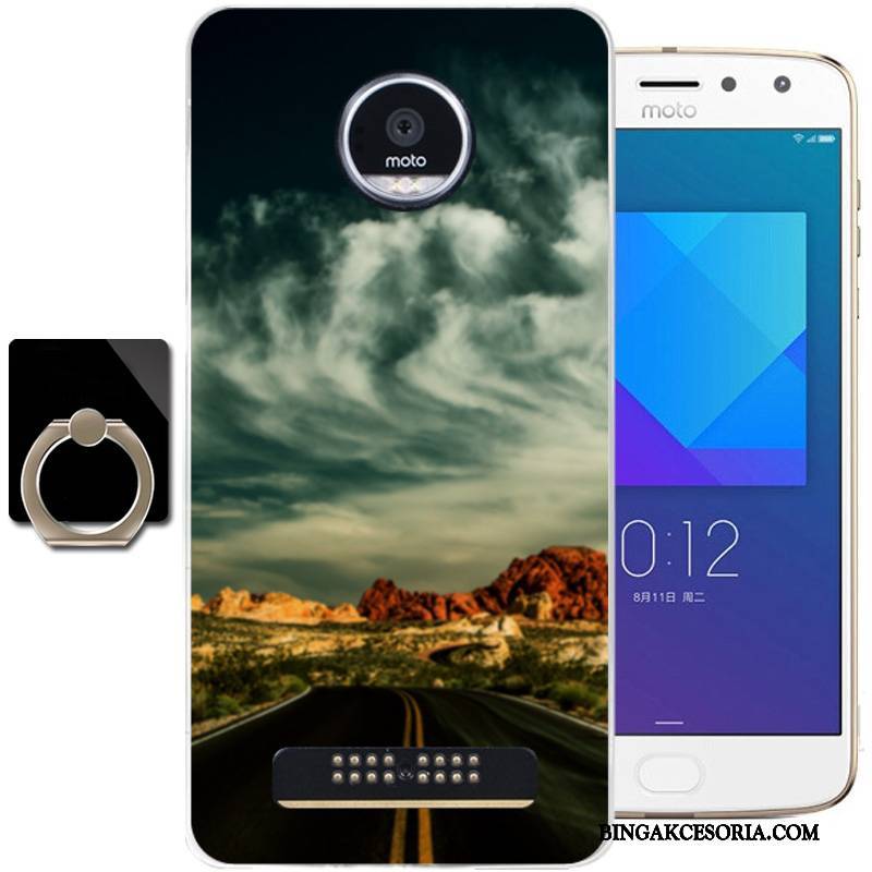 Moto Z2 Play Futerał Silikonowe Moda Świeży Ochraniacz Etui Na Telefon Niebieski All Inclusive