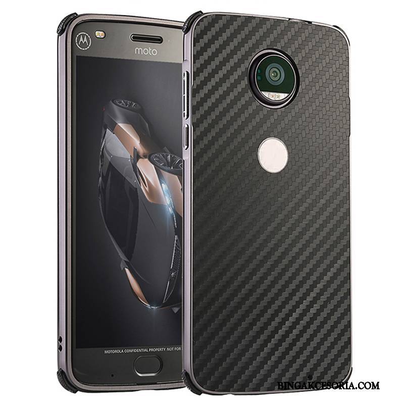 Moto Z2 Play Granica Metal Etui Anti-fall Telefon Komórkowy Futerał Złoto