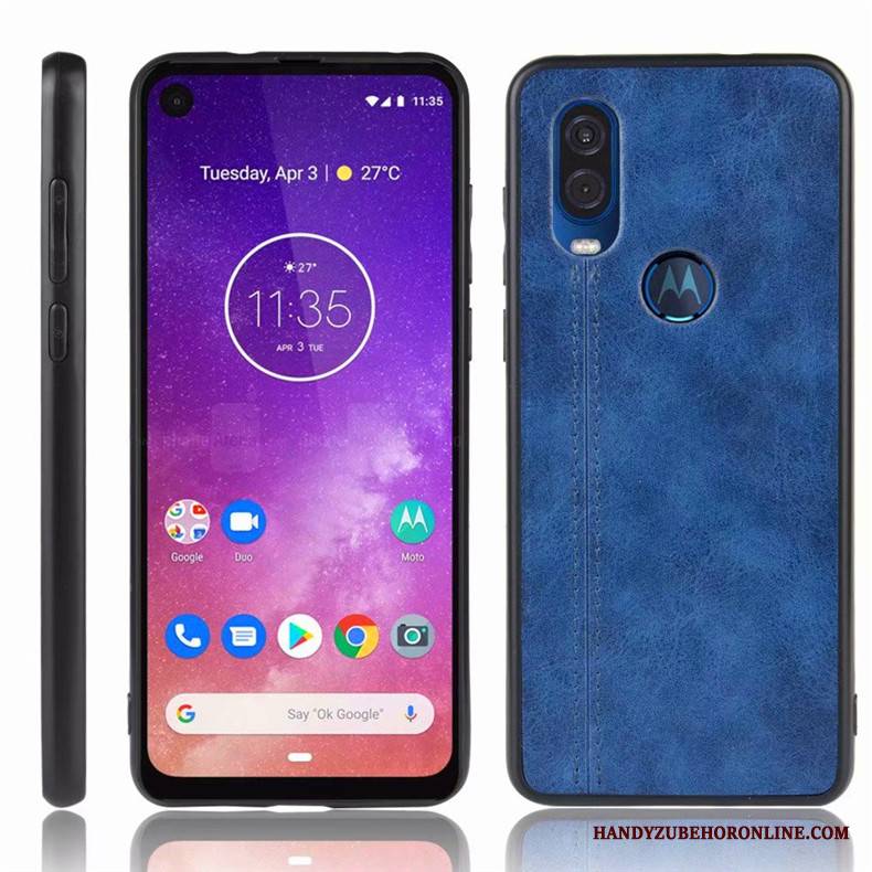 Motorola One Vision Futerał Anti-fall All Inclusive Etui Etui Na Telefon Niebieski Ochraniacz