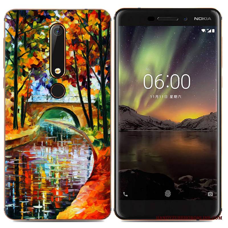 Nokia 6.1 Miękki Ochraniacz Etui Telefon Komórkowy Kolor Futerał Kreatywne