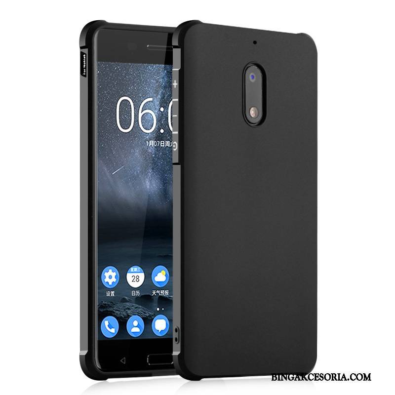 Nokia 6 Futerał Anti-fall Etui Na Telefon All Inclusive Biznes Ochraniacz Czarny Silikonowe