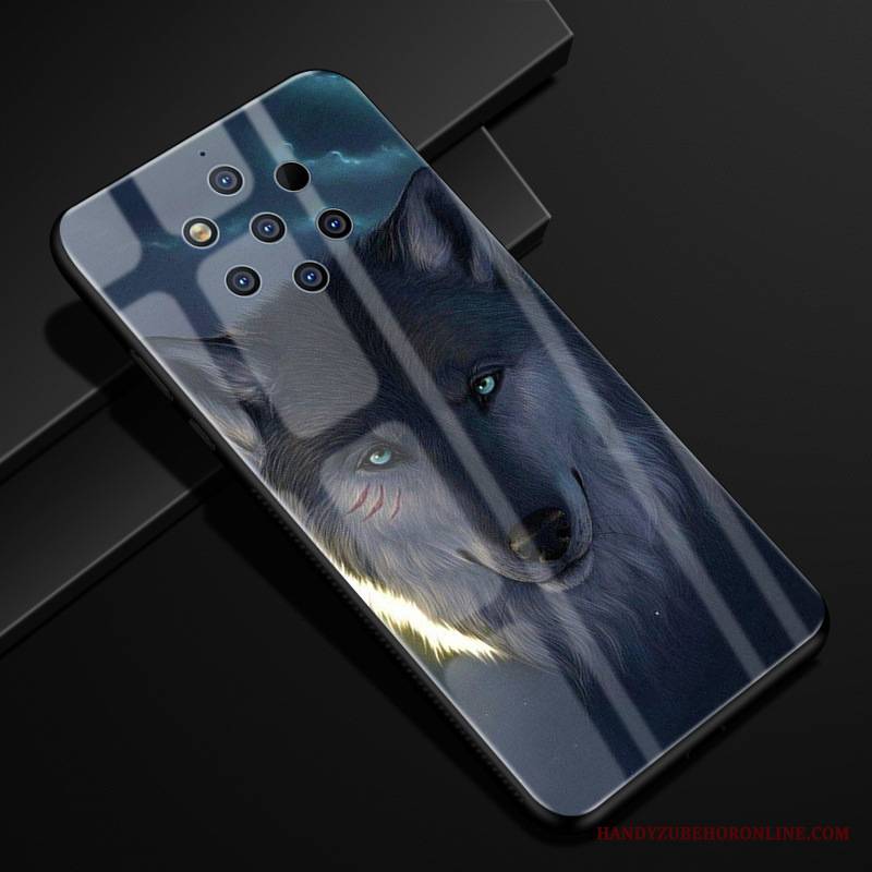 Nokia 9 Pureview Futerał Różowe Etui Szkło Anti-fall Kreatywne Ochraniacz Kreskówka