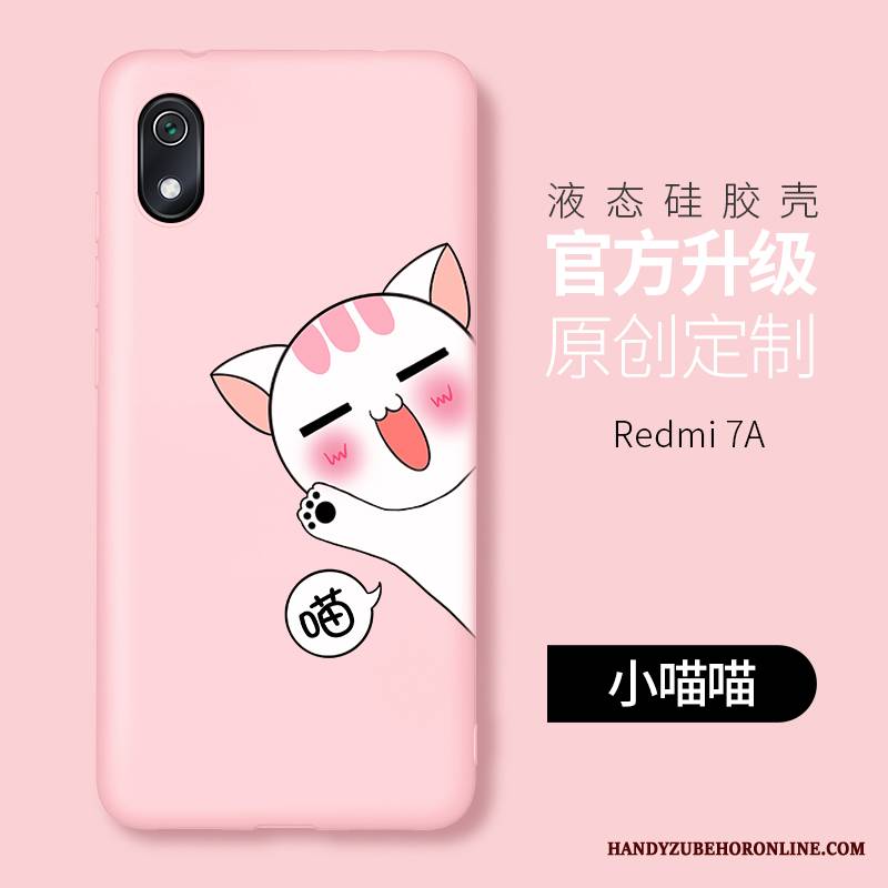 Redmi 7a Futerał Nubuku Anti-fall Osobowość Mały Różowe Kreatywne All Inclusive