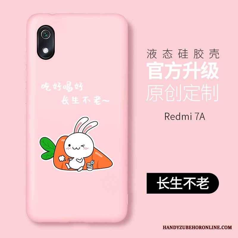 Redmi 7a Futerał Nubuku Anti-fall Osobowość Mały Różowe Kreatywne All Inclusive