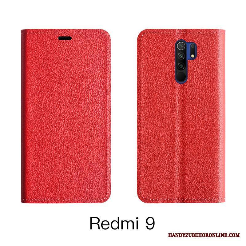 Redmi 9 Pokrowce Bydło Ochraniacz Pomarańczowy Etui Skórzany Futerał All Inclusive