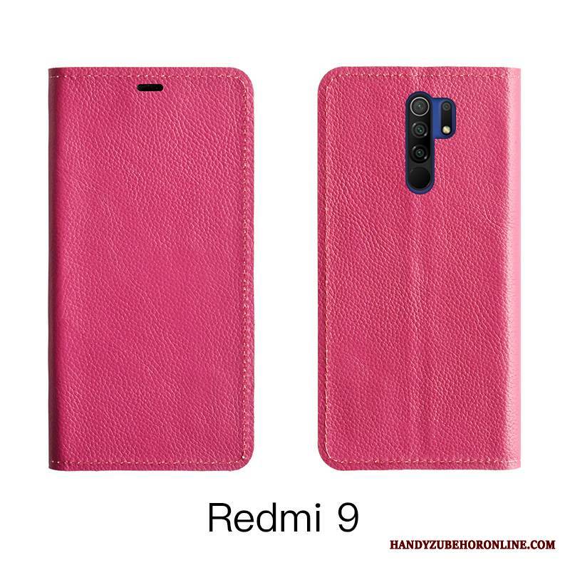 Redmi 9 Pokrowce Bydło Ochraniacz Pomarańczowy Etui Skórzany Futerał All Inclusive