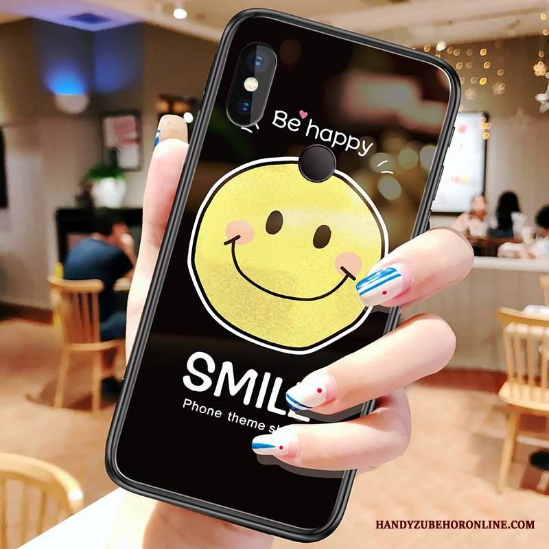 Redmi Note 6 Pro Futerał Etui Na Telefon Czarny Szkło Hartowane Mały Smile Czerwony