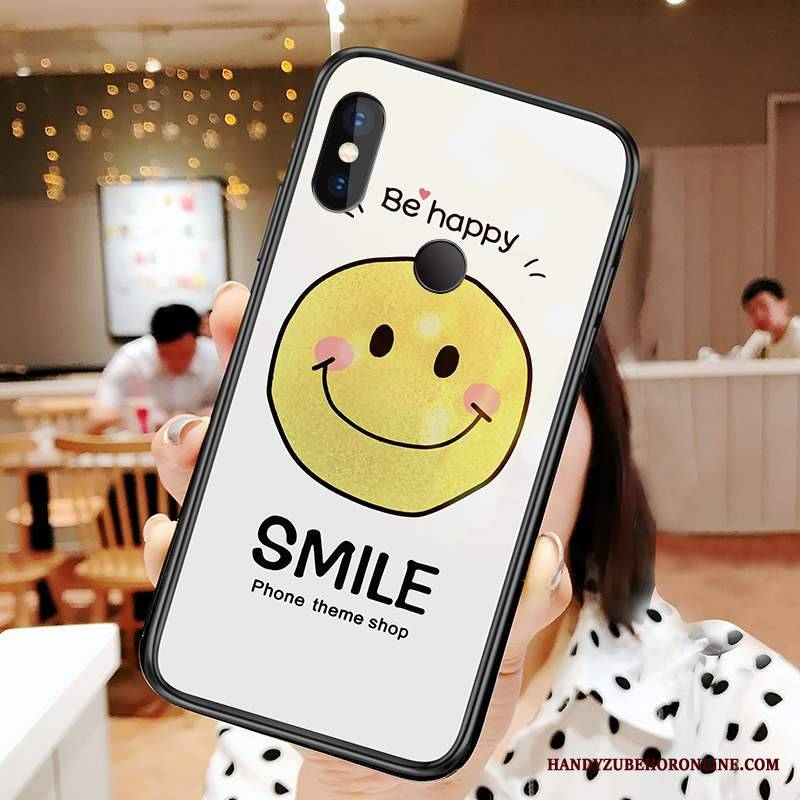 Redmi Note 6 Pro Futerał Etui Na Telefon Czarny Szkło Hartowane Mały Smile Czerwony