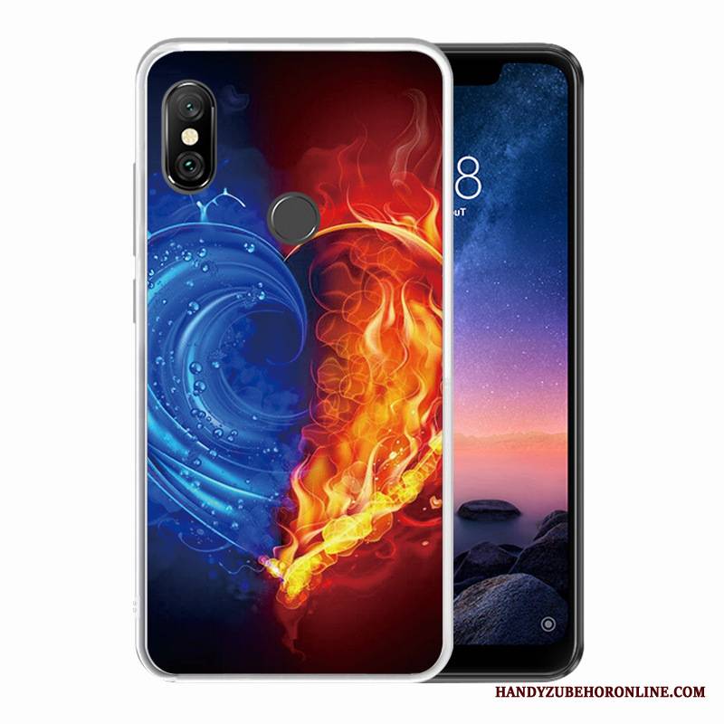 Redmi Note 6 Pro Futerał Etui Na Telefon Mały Dostosowane Czarny Wzór Czerwony Silikonowe