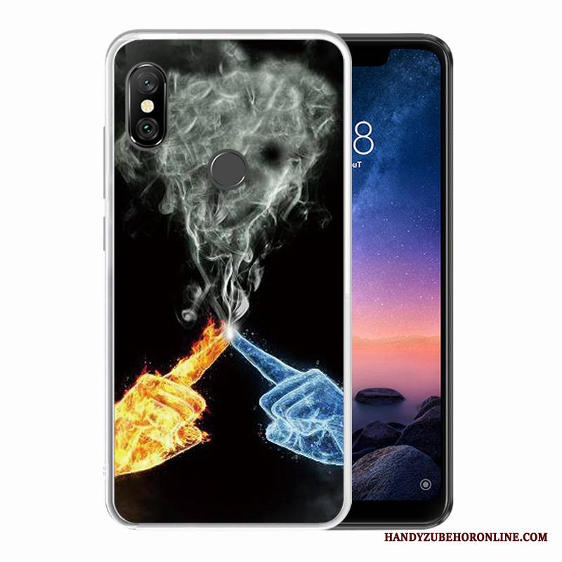 Redmi Note 6 Pro Futerał Etui Na Telefon Mały Dostosowane Czarny Wzór Czerwony Silikonowe