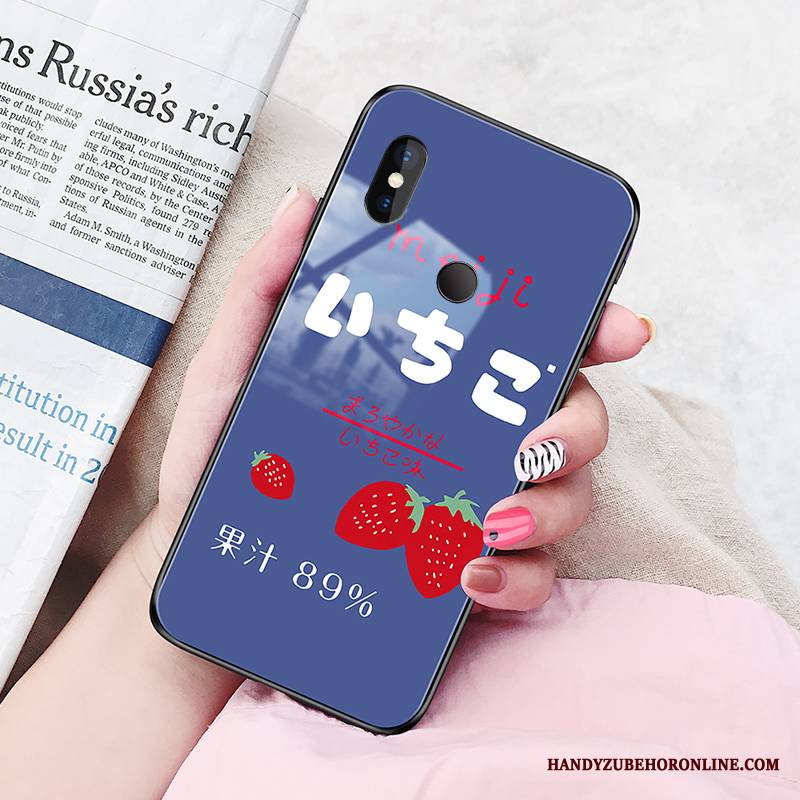 Redmi Note 6 Pro Futerał Szkło Ochraniacz Tendencja Etui Czerwony Etui Na Telefon