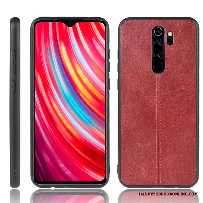 Redmi Note 8 Pro Futerał Etui Na Telefon Ochraniacz Czarny Trudno Mały Czerwony Skóra