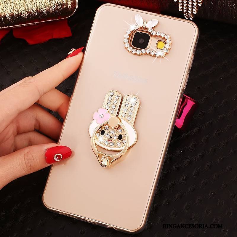 Samsung Galaxy A3 2016 Gwiazda Ring Rhinestone Etui Miękki Silikonowe Futerał