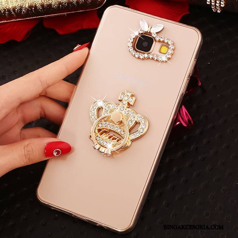 Samsung Galaxy A3 2016 Gwiazda Ring Rhinestone Etui Miękki Silikonowe Futerał