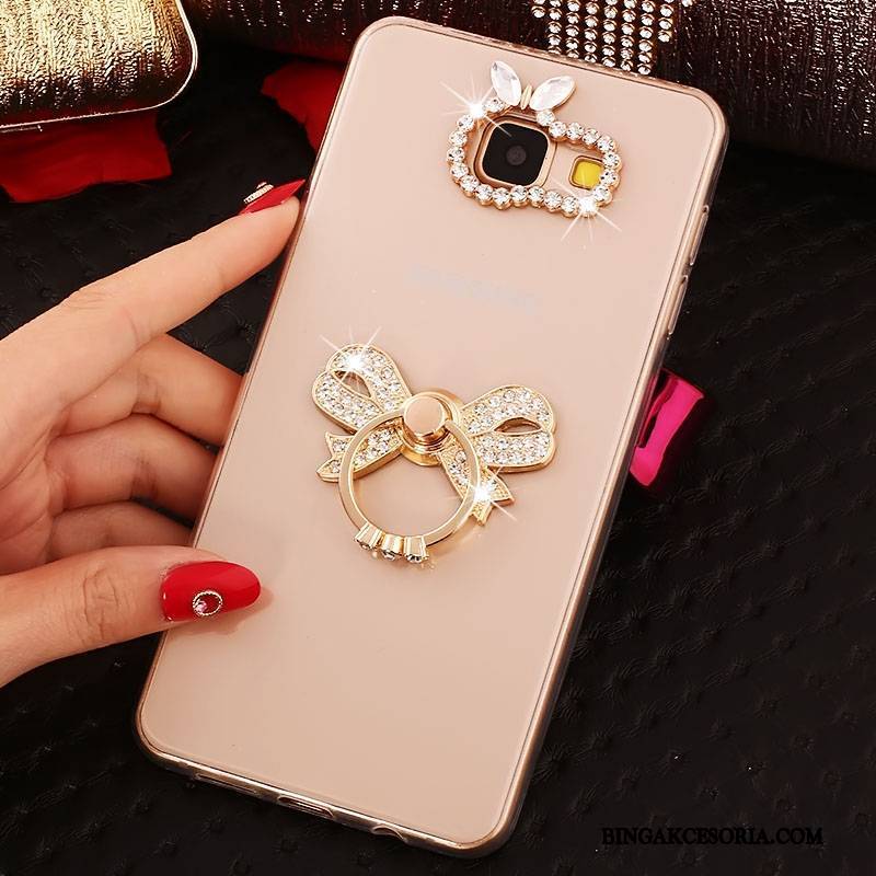 Samsung Galaxy A3 2016 Gwiazda Ring Rhinestone Etui Miękki Silikonowe Futerał