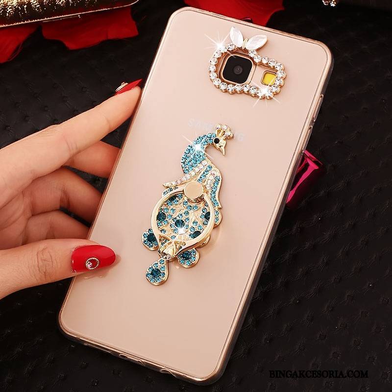 Samsung Galaxy A3 2016 Gwiazda Ring Rhinestone Etui Miękki Silikonowe Futerał