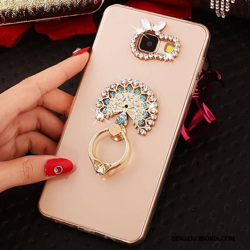 Samsung Galaxy A3 2016 Gwiazda Ring Rhinestone Etui Miękki Silikonowe Futerał