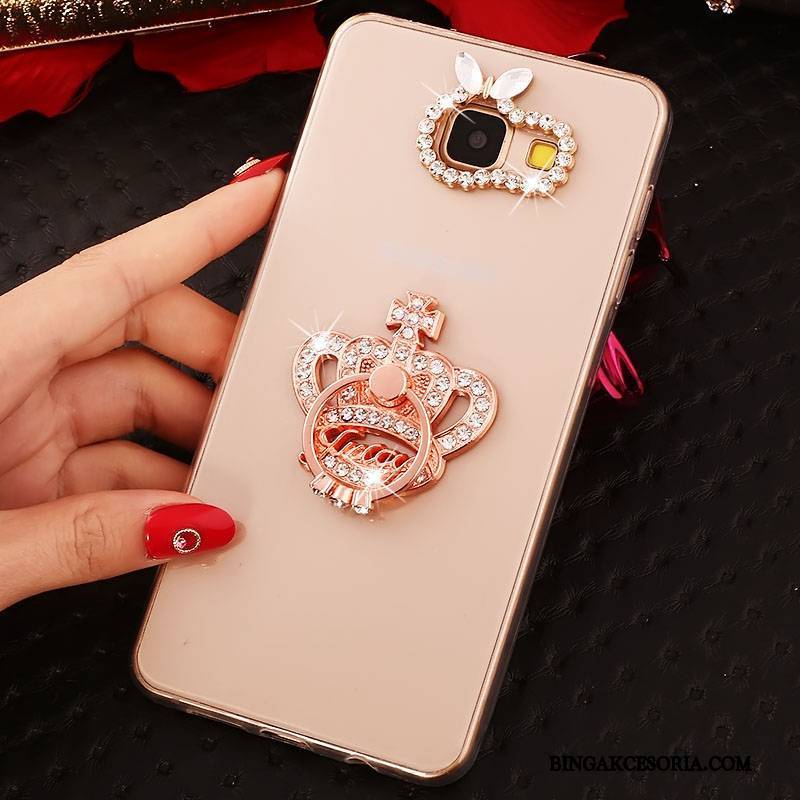 Samsung Galaxy A3 2016 Gwiazda Ring Rhinestone Etui Miękki Silikonowe Futerał