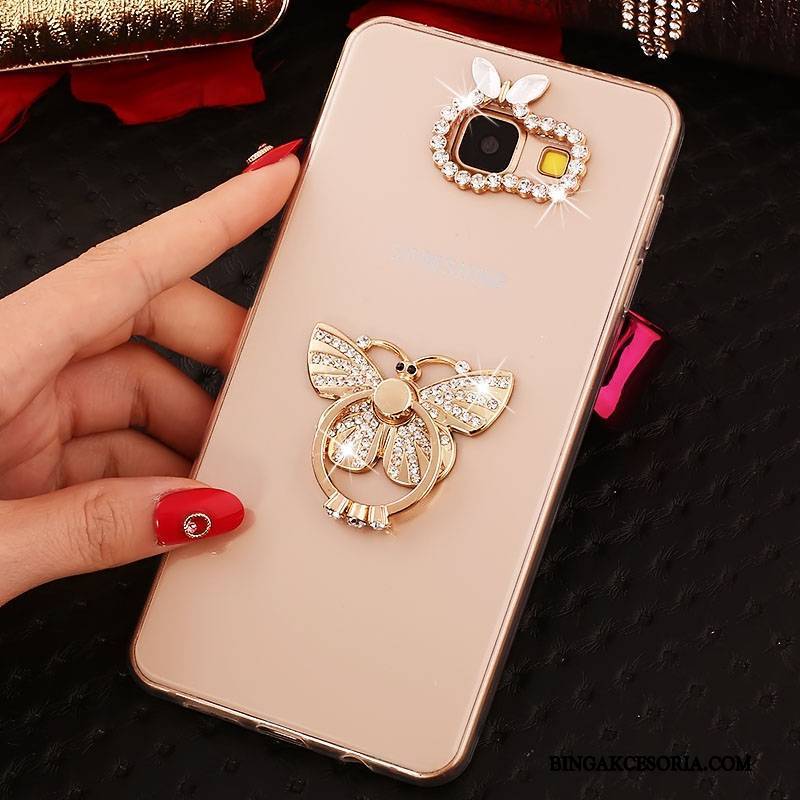 Samsung Galaxy A3 2016 Gwiazda Ring Rhinestone Etui Miękki Silikonowe Futerał