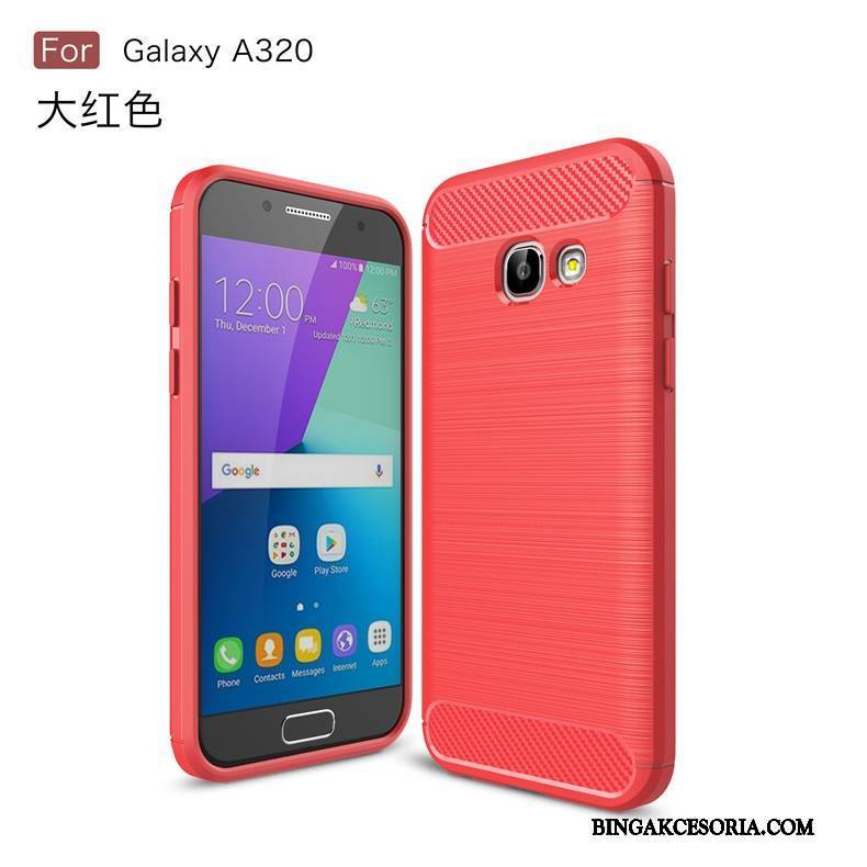 Samsung Galaxy A3 2017 Anti-fall Jedwab Etui Na Telefon Telefon Komórkowy Czarny Futerał Miękki