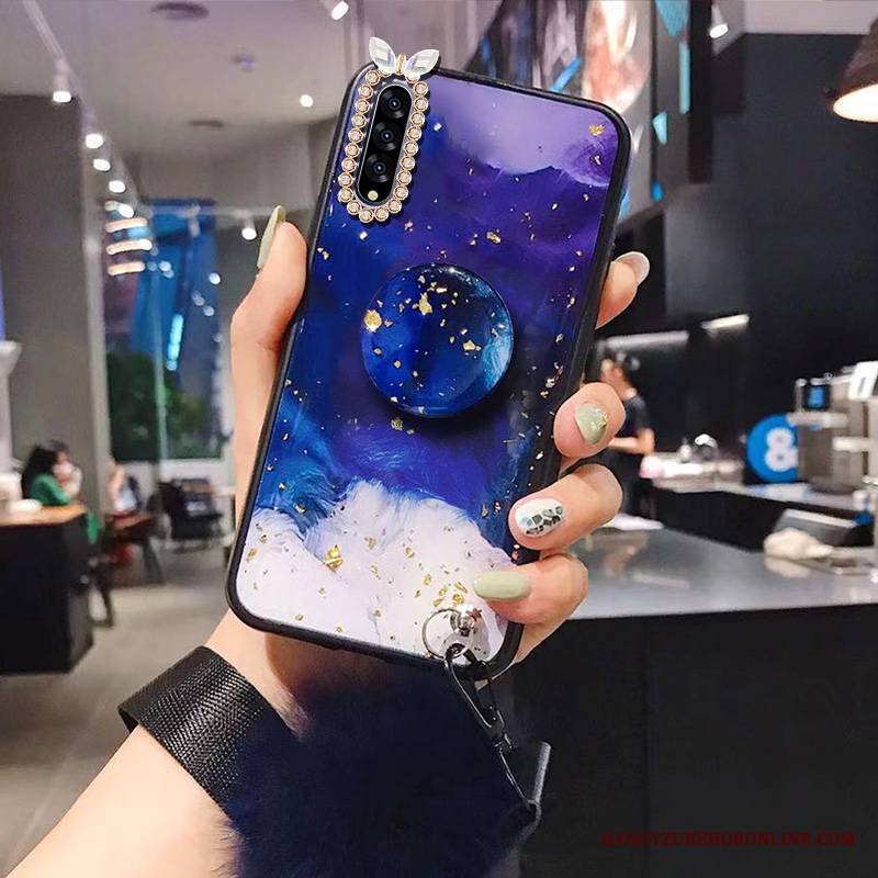 Samsung Galaxy A30s Futerał Etui Anti-fall Czerwony Netto Ochraniacz Modna Marka Wspornik Rhinestone