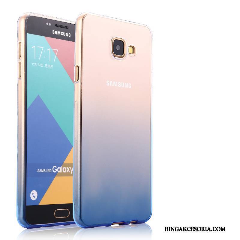 Samsung Galaxy A5 2016 Futerał Ochraniacz Anti-fall Przezroczysty Etui Gwiazda Czerwony Miękki