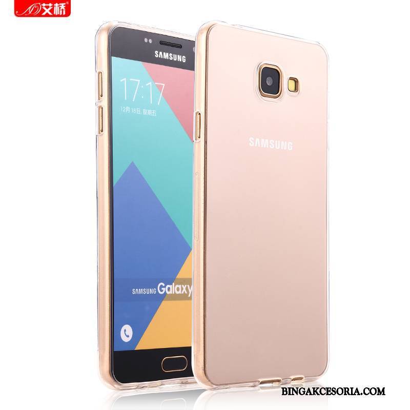 Samsung Galaxy A5 2016 Futerał Ochraniacz Anti-fall Przezroczysty Etui Gwiazda Czerwony Miękki