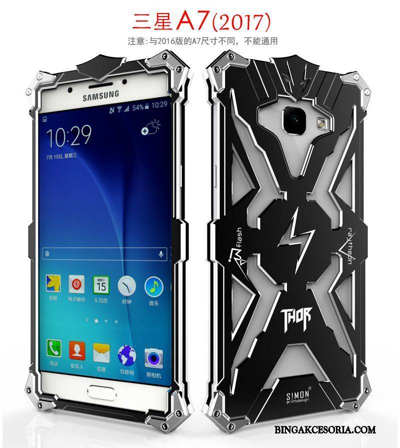 Samsung Galaxy A5 2017 Metal Tendencja Czarny Granica Anti-fall Etui Futerał