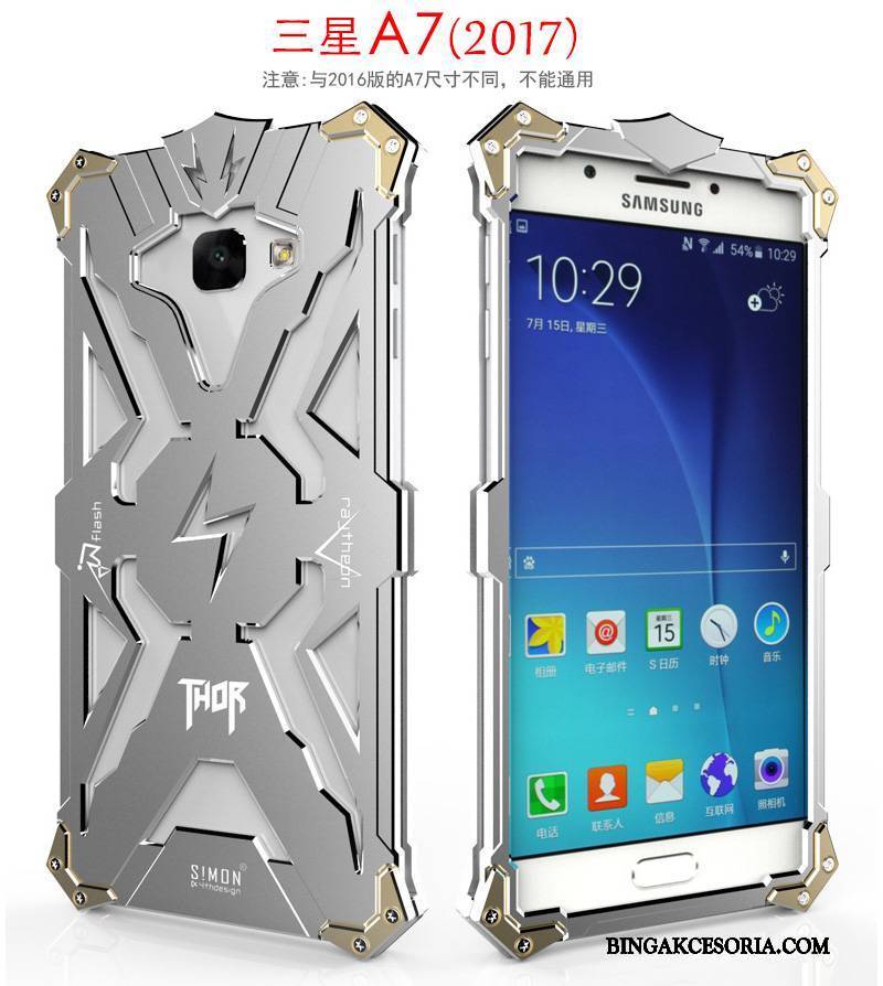 Samsung Galaxy A5 2017 Metal Tendencja Czarny Granica Anti-fall Etui Futerał