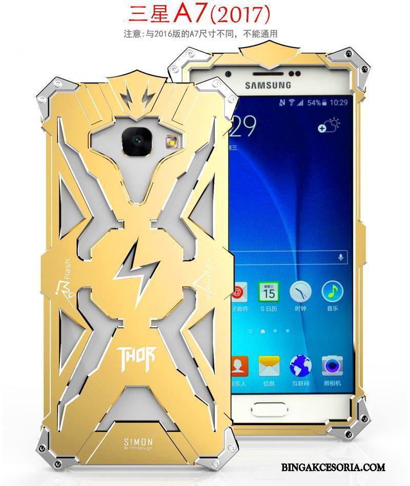 Samsung Galaxy A5 2017 Metal Tendencja Czarny Granica Anti-fall Etui Futerał