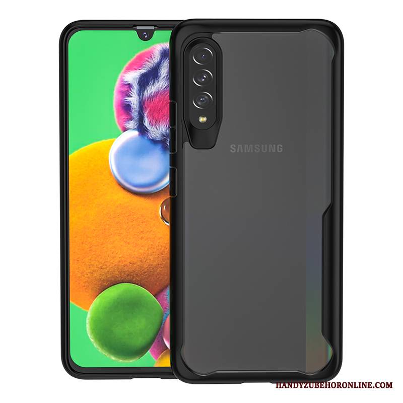 Samsung Galaxy A50s Futerał All Inclusive Przezroczysty Miękki Gwiazda Etui Ochraniacz Czarny