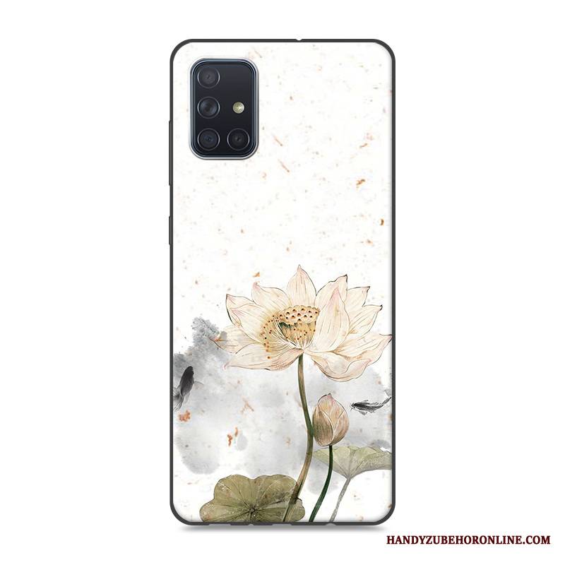 Samsung Galaxy A51 Futerał Chiński Styl Vintage Etui Ochraniacz Gwiazda Tendencja Silikonowe