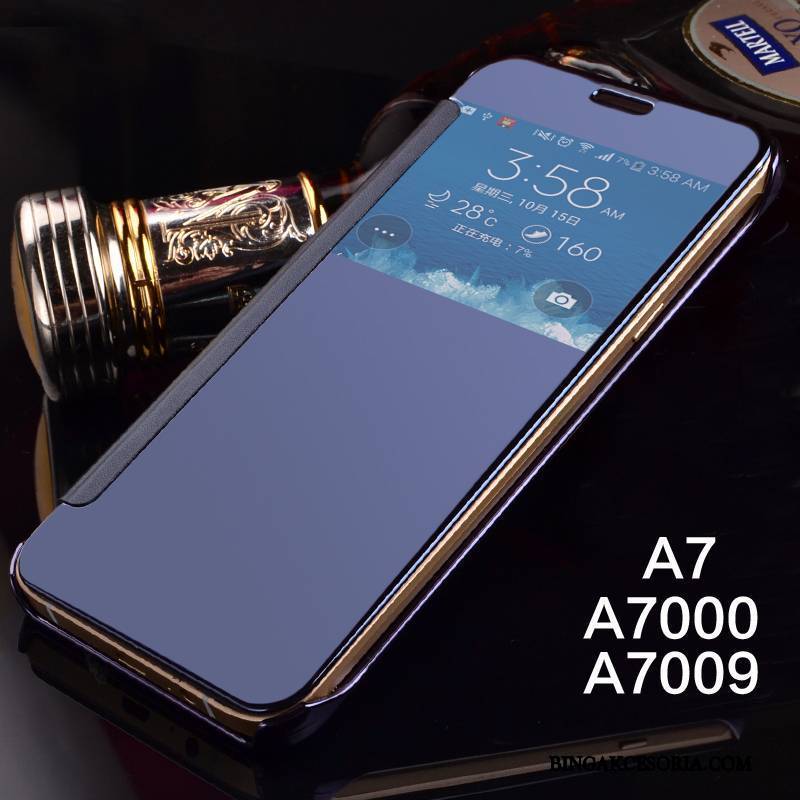 Samsung Galaxy A7 2015 Ochraniacz Telefon Komórkowy Skórzany Futerał Gwiazda Pokrowce Lustro Etui Na Telefon