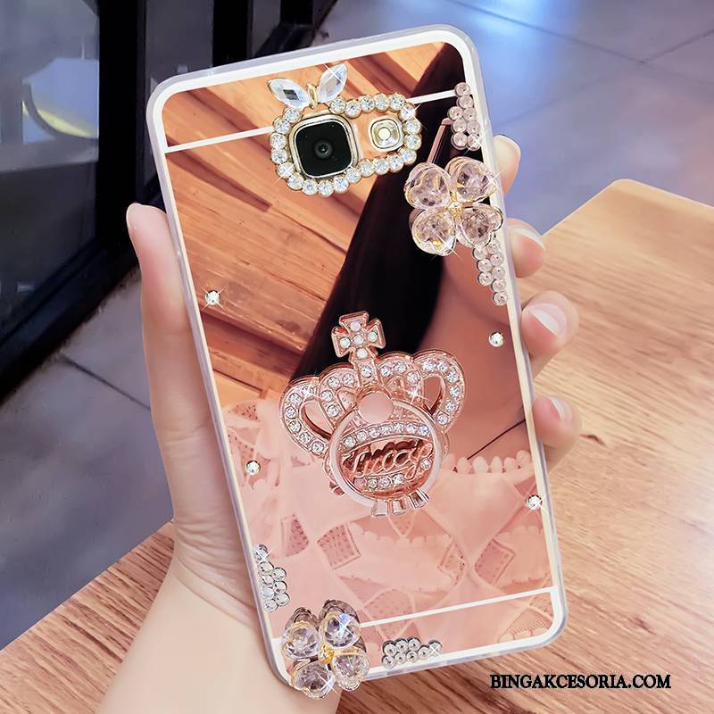 Samsung Galaxy A7 2017 Futerał Lustro Gwiazda Etui Etui Na Telefon Wiszące Ozdoby Ochraniacz Rhinestone