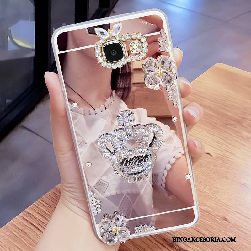 Samsung Galaxy A7 2017 Futerał Lustro Gwiazda Etui Etui Na Telefon Wiszące Ozdoby Ochraniacz Rhinestone