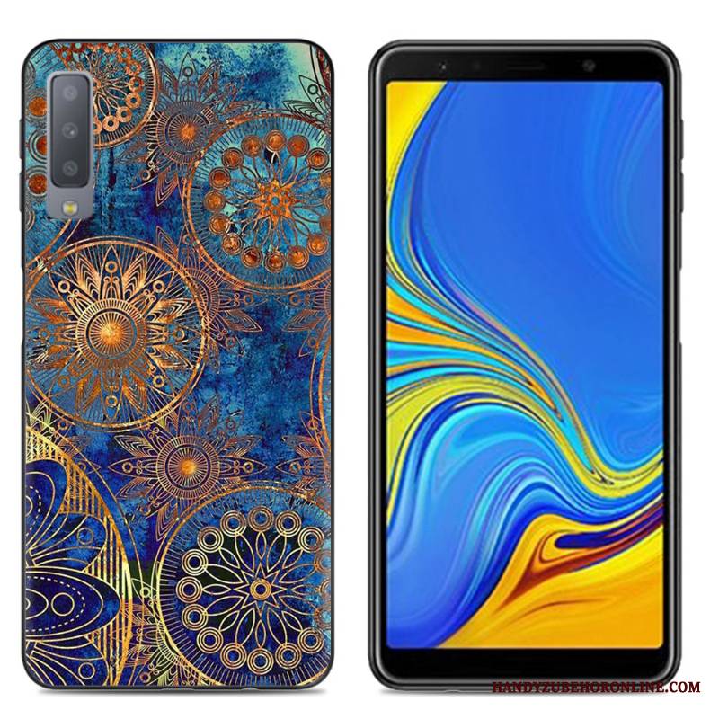 Samsung Galaxy A7 2018 Futerał Kreskówka Kreatywne Silikonowe Telefon Komórkowy All Inclusive Różowe Proste