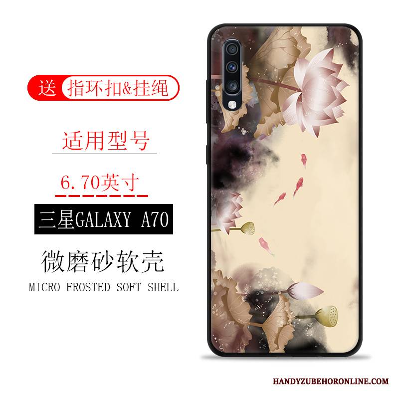 Samsung Galaxy A70 Futerał Sceneria Atrament All Inclusive Gwiazda Wiatr Biały Etui Na Telefon