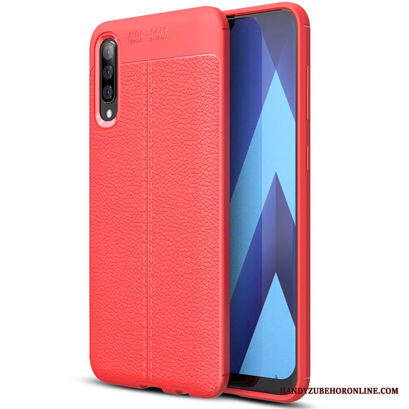 Samsung Galaxy A70 Futerał Silikonowe Etui Gwiazda Proste Moda Wzór Czerwony