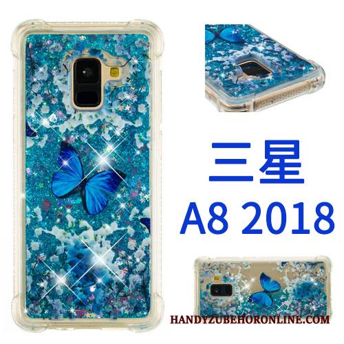 Samsung Galaxy A8 2018 Futerał Osobowość Czerwony Ochraniacz Kreskówka Quicksand Kreatywne Gwiazda