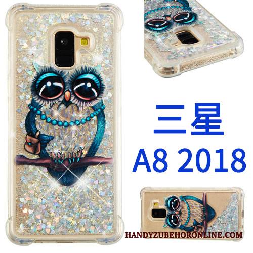 Samsung Galaxy A8 2018 Futerał Osobowość Czerwony Ochraniacz Kreskówka Quicksand Kreatywne Gwiazda