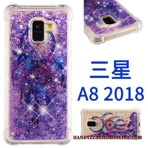 Samsung Galaxy A8 2018 Futerał Osobowość Czerwony Ochraniacz Kreskówka Quicksand Kreatywne Gwiazda