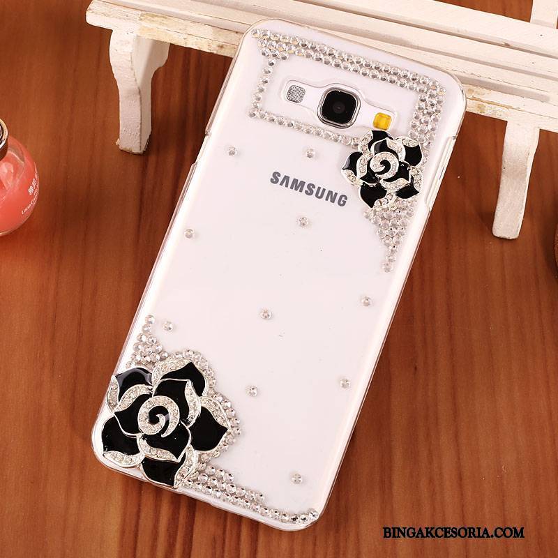 Samsung Galaxy A8 Etui Na Telefon Futerał Przezroczysty Trudno Zielony Ochraniacz Rhinestone