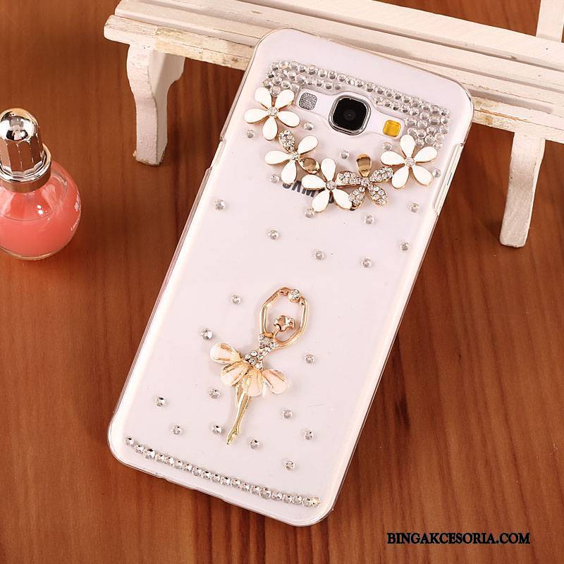 Samsung Galaxy A8 Etui Na Telefon Futerał Przezroczysty Trudno Zielony Ochraniacz Rhinestone