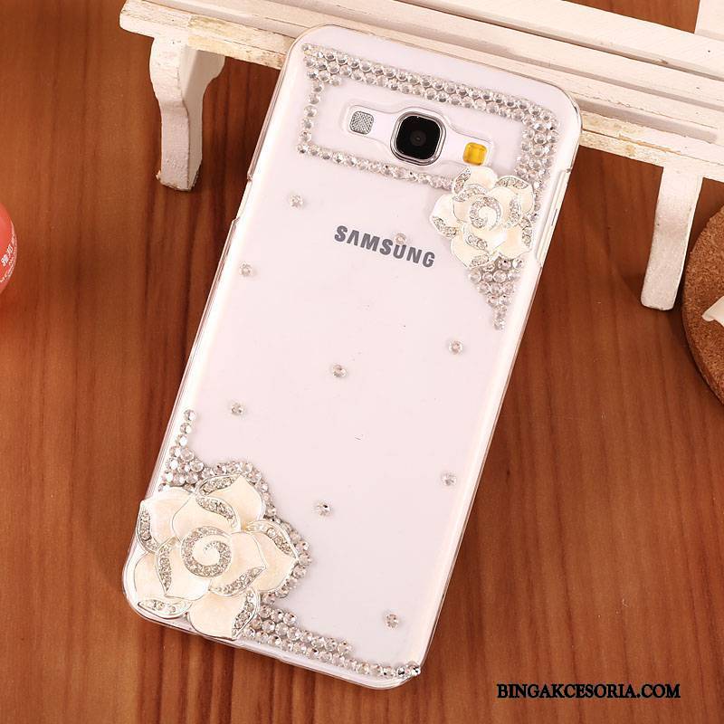 Samsung Galaxy A8 Etui Na Telefon Futerał Przezroczysty Trudno Zielony Ochraniacz Rhinestone