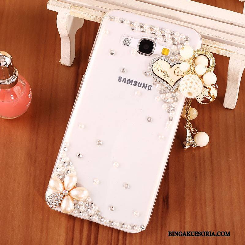 Samsung Galaxy A8 Etui Na Telefon Futerał Przezroczysty Trudno Zielony Ochraniacz Rhinestone