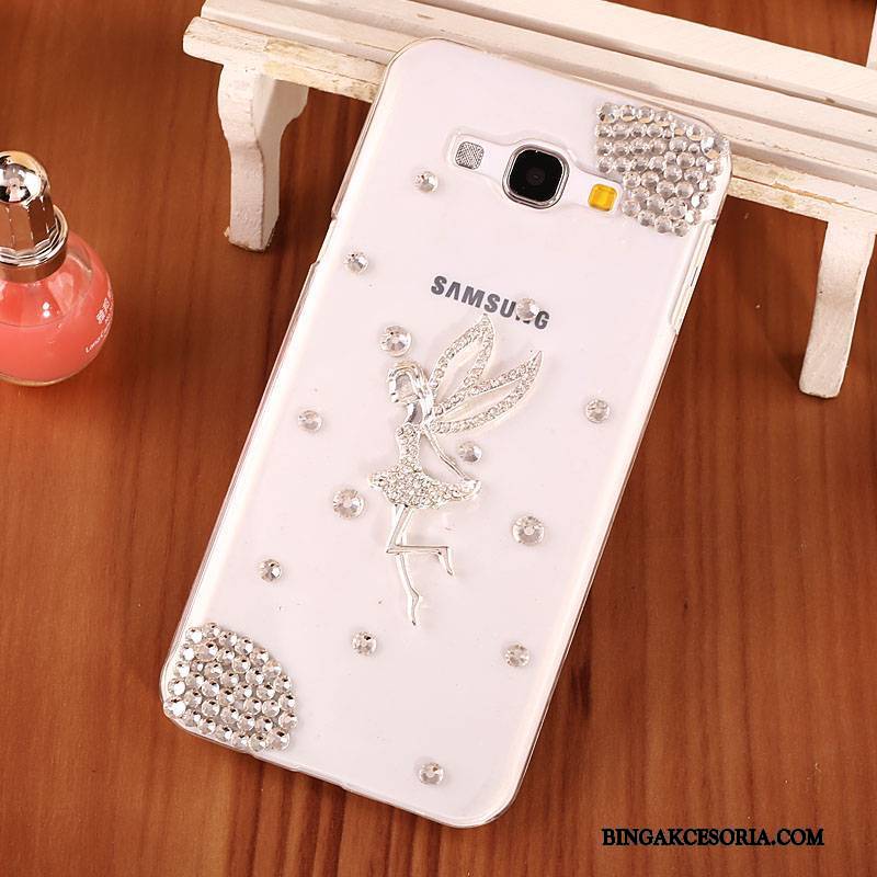 Samsung Galaxy A8 Etui Na Telefon Futerał Przezroczysty Trudno Zielony Ochraniacz Rhinestone