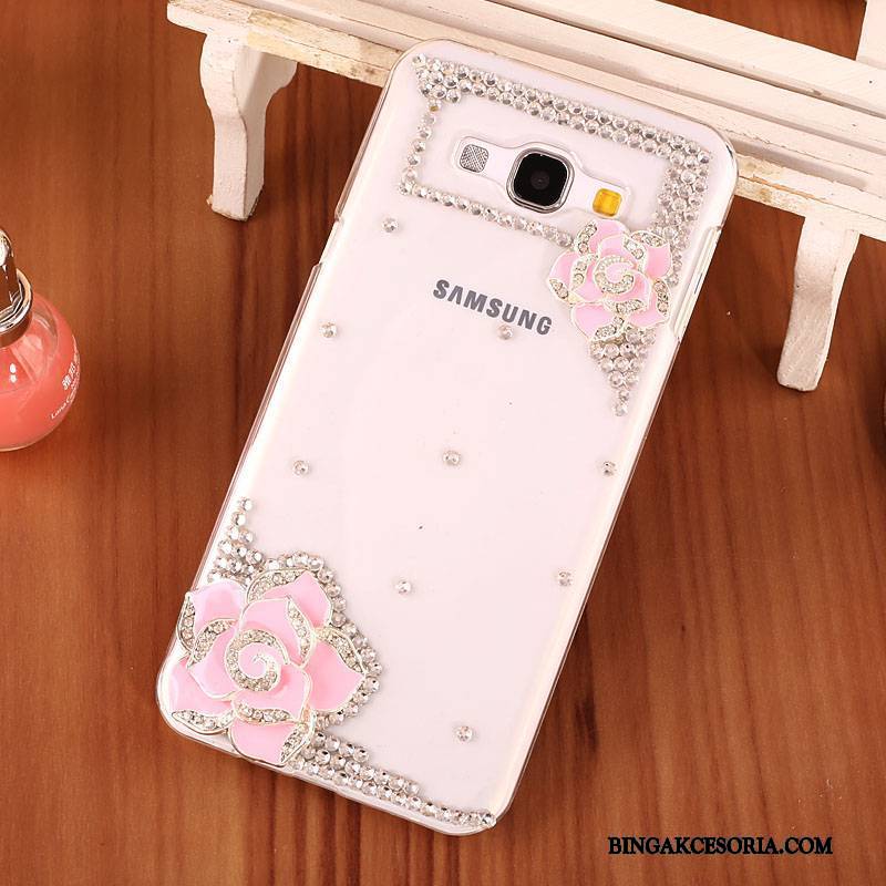 Samsung Galaxy A8 Etui Na Telefon Futerał Przezroczysty Trudno Zielony Ochraniacz Rhinestone